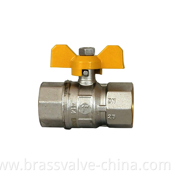 brass butterfly handle gas valve